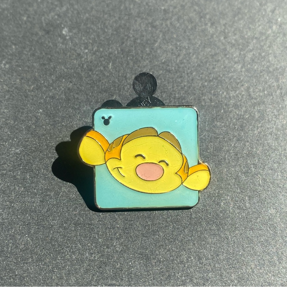 Disney Yellow & Teal Tigger Smiling Enamel Pin